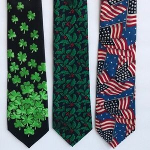 Bundle of Holiday ties.  EUC